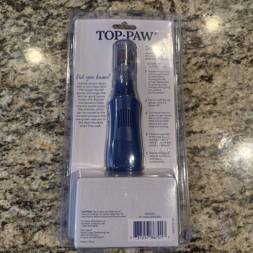 Top Paw 5295352 Corded Nail Grinder for Dogs of All Sizes Grooming New - Picture 2 of 3